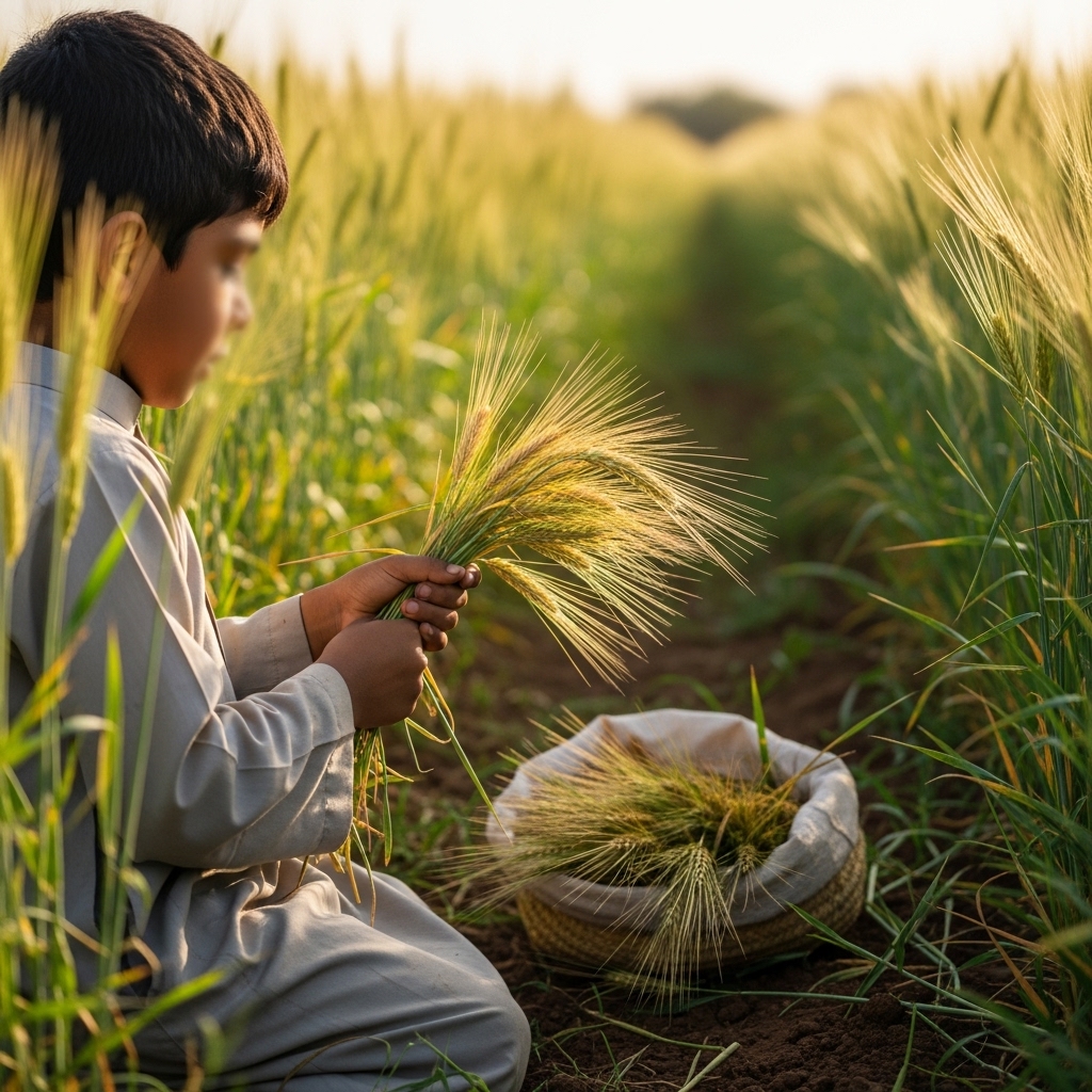 حصاد حبوب القمح
